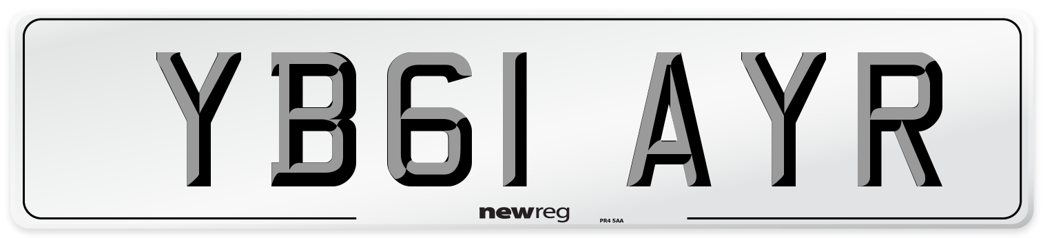 YB61 AYR Number Plate from New Reg